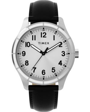 Timex Main Street Watch Tw2Y16000 Leather - Black