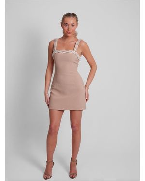 Odd Muse The Ultimate Pearl Trim Mini Dress - Grey