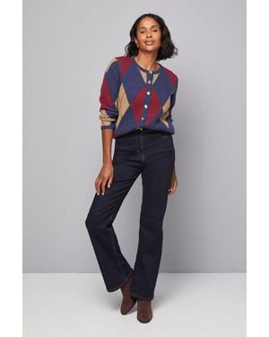 Wallis Argyle Cardigan - Blue