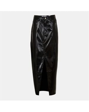 Amy Lynn Amylynn Metallic Maxi Pencil Skirt - Black