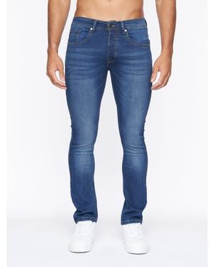 Crosshatch Buraca Slim Jeans (Stone Wash) - Blue