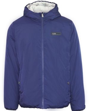 Philipp Plein Patch Logo Reversible Jacket - Blue