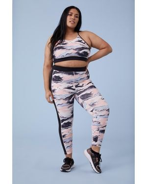 Mountain Warehouse 'Fusion' Leggings Moisture Wicking Gym Active Bottoms Polyamide - Blue