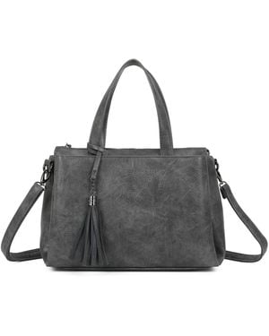 SVNX Faux Leather Shoulder Bag - Black