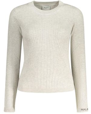 Pepe Jeans Ribbed Knit Slim Fit Jumper - Grey