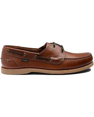 Loake Padstow Boat Shoe Waxy Cotton - Brown