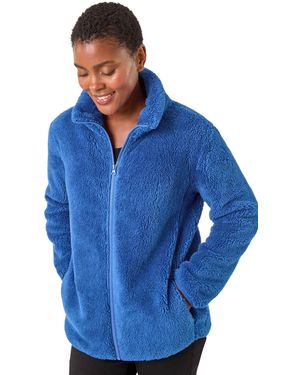 Roman Soft Sherpa Fleece Jacket - Blue