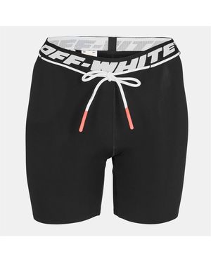 Off-White c/o Virgil Abloh Off Slim Fit Banded Hem Bermuda Shorts - Black