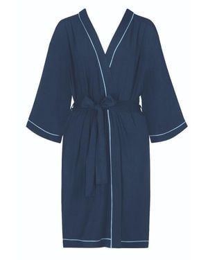 Triumph Amourette Spotlight Robe Dressing Gown - Blue