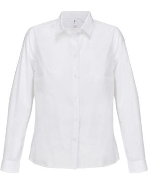 Sol's Ladies Bailey Poplin Long-Sleeved Shirt - White