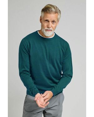 Secret Label Fine Knit Crew Neck Jumper - Green