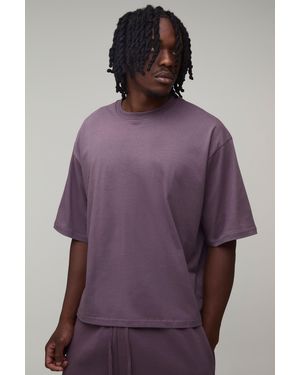 BoohooMAN Tall Essential Oversized Boxy Fit T- Shirt - Purple