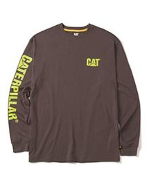 Caterpillar Trademark Banner Long Sleeve T-Shirt - Brown