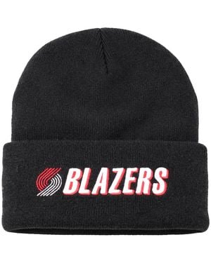 Mitchell & Ness Nba Portland Trail Blazers Team Logo Cuff Beanie - Black