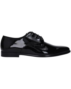 Dolce & Gabbana Leather Oxford Shoes - Black