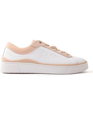 Tommy Hilfiger Elevated Leather Cupsole Trainers - White