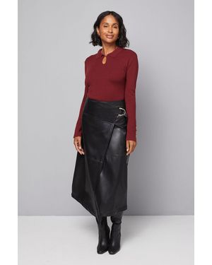 Wallis Keyhole Collared Knitted Top