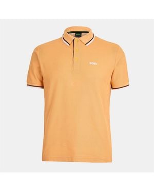 BOSS Paddy Short Sleeve Polo Shirt - Orange