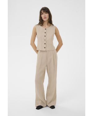 Part Two Vest Azaniapw Vest Regular Fit - Naturel