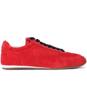Kurt Geiger Suede Islington Trainer Trainers - Red