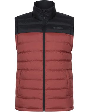 Mountain Warehouse 'Seasons' Padded Gilet With Two Front Pockets Water Resistant Walking Jacket Polyamide - Red