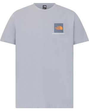 The North Face Small Box Short Sleeve T-Shirt Tradewinds Cotton - Blue