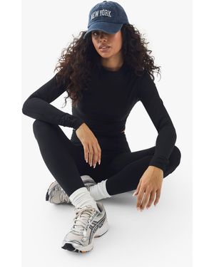 Boohoo Dsgn Studio Supersoft Peached Sculpt Long Sleeve Top - Blue
