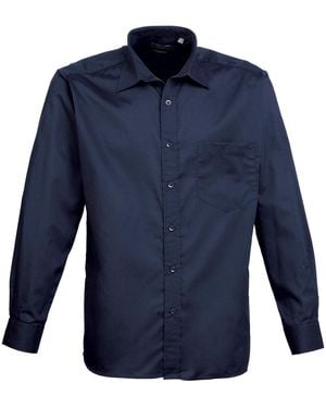 PREMIER Poplin Long-Sleeved Shirt - Blue