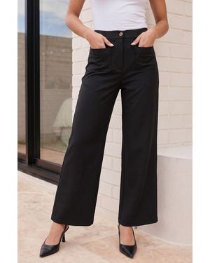 Roman Petite Front Pocket Trouser - Black
