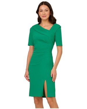 Adrianna Papell Stretch Crepe Dress - Green