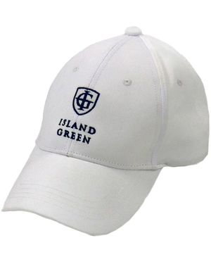 Island Green Logo Curved Peak Golf Hat - Grey