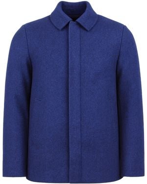 Lyle & Scott Herringbone Wool Jacket - Blue