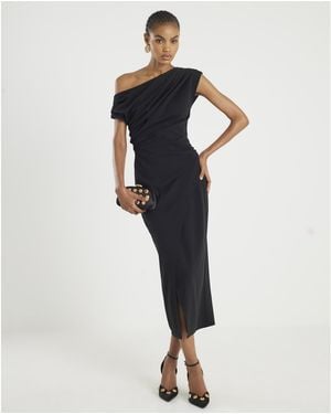 River Island Midi Dress Sleeveless Drape - Blue