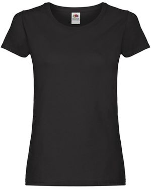 Fruit Of The Loom Ladies T-Shirt Cotton - Black