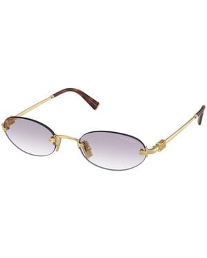 Miu Miu Sunglasses Gradient/ Metal - White