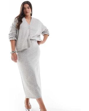 ASOS Design Knitted Maxi Skirt Co-Ord - White
