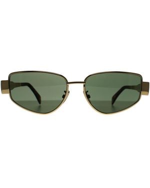 Celine Celine Cat Eye Shiny Endura Metal Triomphe Cl40293U - Green