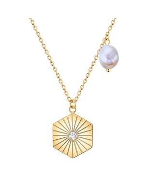 Valero Pearls Stainless Steel Necklace - Metallic