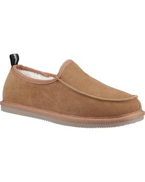 Hush Puppies Charles Suede Slippers Material_Suede - Brown