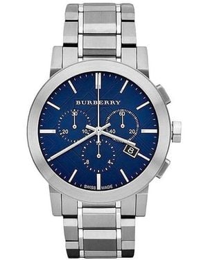 Burberry Bu9363 De City Chronograaf Herenhorloge - Blauw