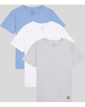Lyle & Scott 3-Pack Lounge T-Shirts - Blue