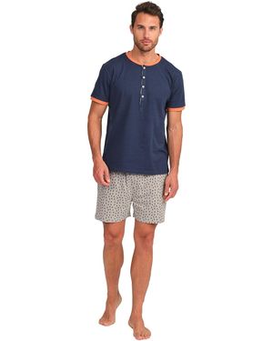 J&j Brothers Jjb13 Short Sleeve Pyjamas - Blue
