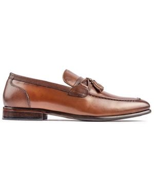 Sole Salter Tassel Loafer Shoes - Brown