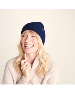 TOG24 Janice Supersoft Cable Knit Beanie - Blue