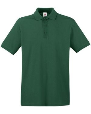 Fruit Of The Loom Premium Short Sleeve Polo Shirt - Green