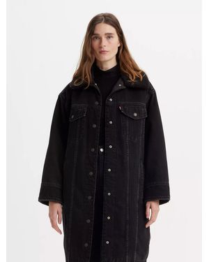 Levi's Come Back Trucker Longline Padded Trucker Jacket - Black