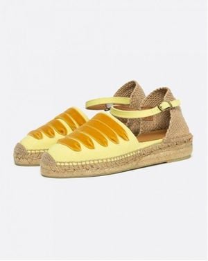 Penelope Chilvers Cotton Mary Jane Espadrilles - Metallic