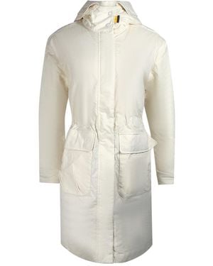 Parajumpers Eulalia Moonbeam Hooded Padded Long Jacket Cotton - White