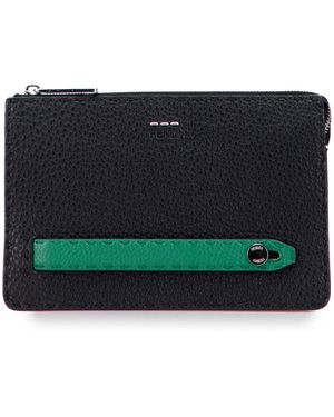Fendi Leather Zip Wallet - Black