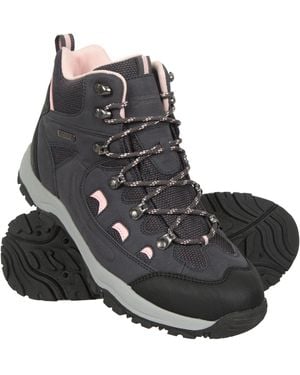 Mountain Warehouse 'Adventurer' Waterproof Rain Boots Cushioned Footbed Mesh Lining Trail Trekking Wellies - Black